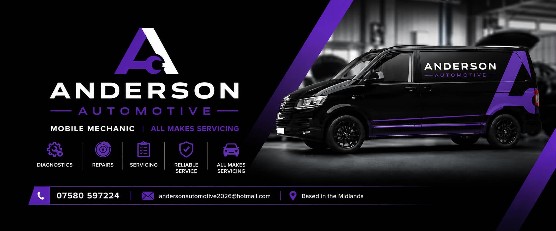 Anderson's Automotive mobile mechanic van